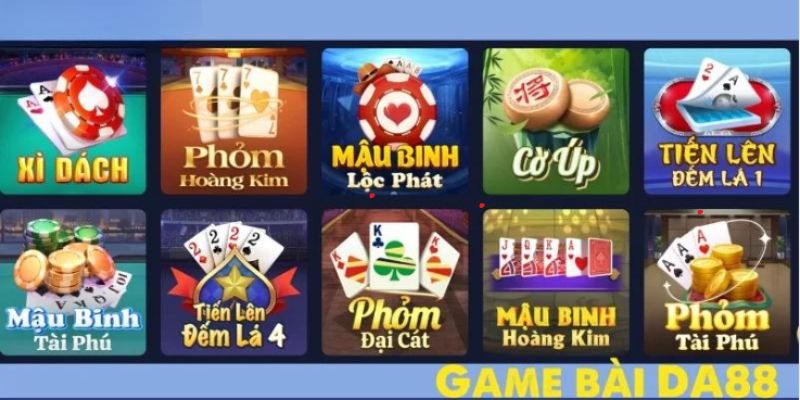 Top các game bài DA88 hot nhất thời điểm hiện tại